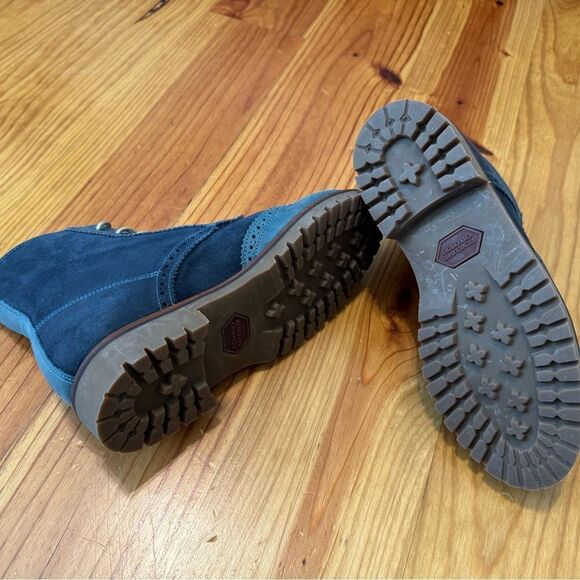 PENELOPE CHILVERS Blue Brogue Ankle Boots Leather Women’s SIZE 37.5 / US 7 - Picture 14 of 14